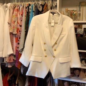 Cream Double- Breasted Express Blazer - Brand New